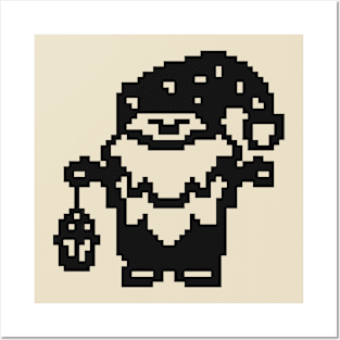 Gnome Christmas gift pixel art Posters and Art